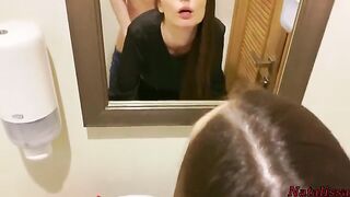 The first night date in the restaurant's toilet, Natalissa got wild