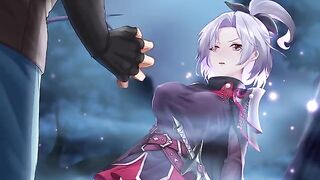 Girl Assassin Poreo Sucks Dick with her Slender Body