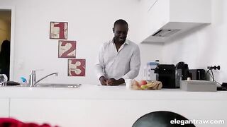 Cute blondie Valentina Ricci cheats on her husband with a black man
