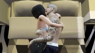 3D Hentai - Animated sex with Justin & Selena in simlish style