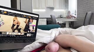 A girl caught me jerking off and helped me out with her mouth