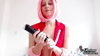 Sakura teaches how to masturbate with her haruno joi
