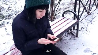 A cute girl helped a stranger and got intimate