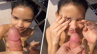 The best of Lilly Thai in a hot compilation, up against a big cock