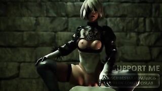 Best Nier Automata 2B sex scenes with sound - 2021 compilation