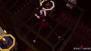 Ada Wong captured by a police zombie girl and fucked hard in this intense Resident Evil scene