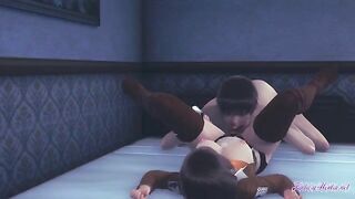 Attack on Titan Hentai - Mikasa’s 3D cunnilingus and blowjob action