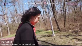 A walk in Nature with a Russian student ended up in hard sex