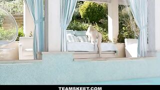 Petite yoga babe Lola Fae fucked by her stepdad’s boyfriend
