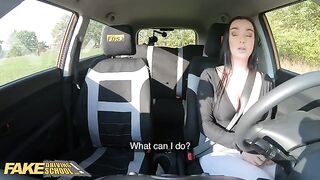 A fake driving school instructor cheats with his student in a steamy encounter