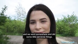 Public Agent spies on a hot babe taking a piss with his drone, then fucks her
