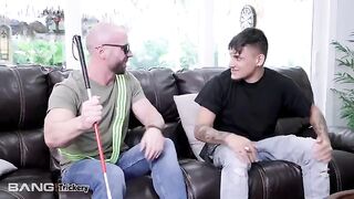Blind man tricks sexy brunette Vienna Black into sex
