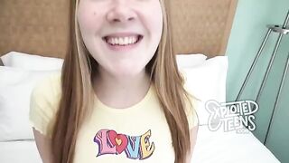 Young redhead with freckles and red pubic hair gets fucked