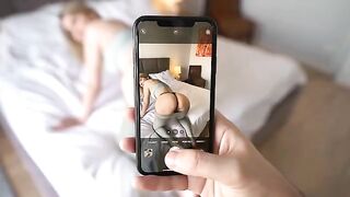 My stepsis distracted me from work and I finished in her pussy