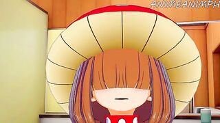 Hentai My Hero Academia with Kinoko Komori getting fucked from behind