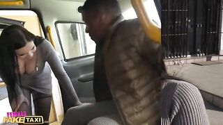 Big black cock for the fake taxi driver Sofia Lee with huge natural tits