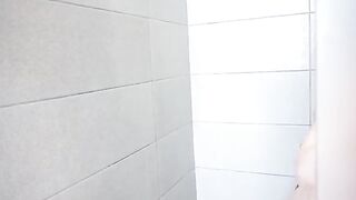A guy spied his stepsister in the shower and got horny