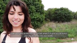 A sexy girl was running and a guy offered her money for a blowjob