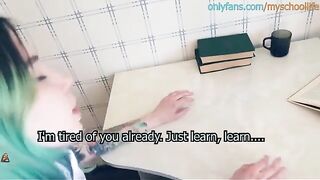 A teacher fucked in ass a dirty schoolgirl who said fuck you