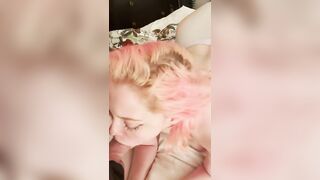 My husband's cock is too big for my mouth, but I try