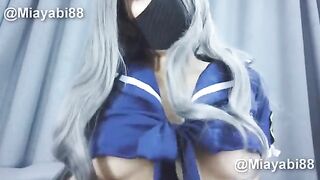 Officer gets creampied by Thai teen in doggy style in the office
