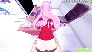 Shikimori Micchon gets her pussy railed from behind in a steamy hentai scene