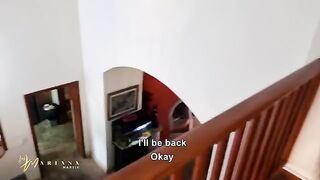 She was fucked by her stepbrothers while talking about it at home