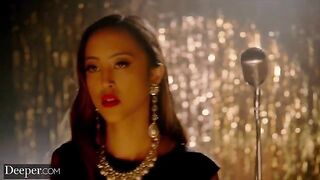 The sultry singer Alexia Anders gets overwhelmed by the intensity of the scene