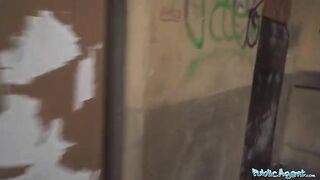 An 18-year-old girl demonstrates her sexual skills in a dark basement