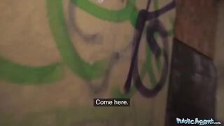 An 18-year-old girl demonstrates her sexual skills in a dark basement
