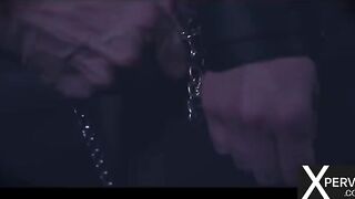 Petite beauties Talia Mint and Little Caprice in a kinky roleplay with bondage and flogging