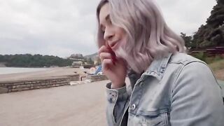 Real sex with a stranger - I left the house horny and teased someone on the street
