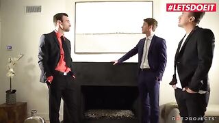 A rough orgy gets started at a college party with eager participants