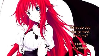 Rias greets her new servant with a firm hand - hardcore hentai JOI