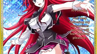 Rias greets her new servant with a firm hand - hardcore hentai JOI