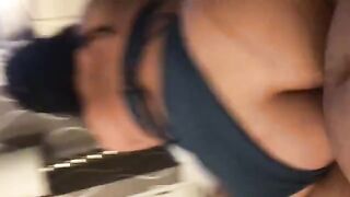 Asian momma with big ass rides white cock in Miami