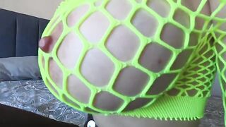 A big natural breast gives a lot of pleasure during sex