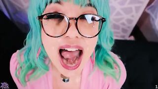 Sticky with jizz, Little Puck takes multiple cumshots