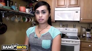 Latina maid Eva Saldana gets her pussy stuffed with BBC in steamy encounter