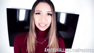 A beautiful woman, Kimora Quin, loves the feeling of a cock down her throat