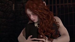 Harry Potter fucked Hermione Granger hard on the third floor of their place