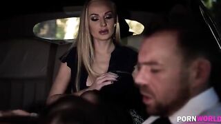 Bombshell Angelina Brill seduced driver for a steamy session