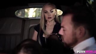 Bombshell Angelina Brill seduced driver for a steamy session