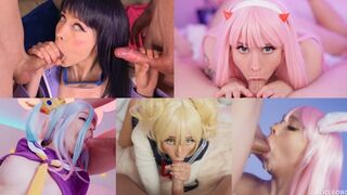 Best cosplay deepthroat compilation featuring Alice Bong’s skills