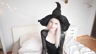 The guy came to the naughty witch and had sex with her on Halloween