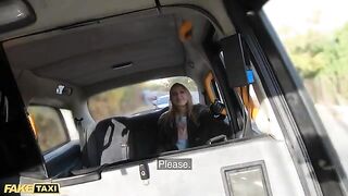 Jayla De Angelis, sexy passenger, gets her gloves full of cum in steamy Fake Taxi scene