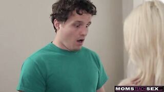 A stepson gets his fantasy with a hot MILF stepmom come true