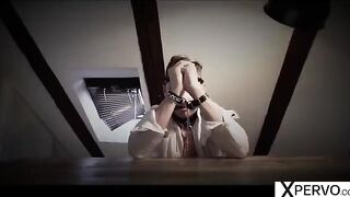Two insatiable step-sisters are sharing their sex slave in an intense scene
