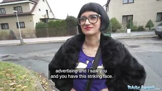 Public Agent fucks French babe Candy Scott outdoors for cash