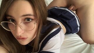 A stepsister shoots a homemade video of her tight pussy being fucked - BellaMurr